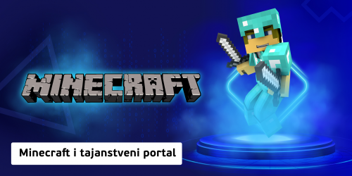 Minecraft i tajanstveni portal (8+) - KIBERone. Škola digitalne pismenosti. Programiranje za decu. IT edukacija dece. Subotica